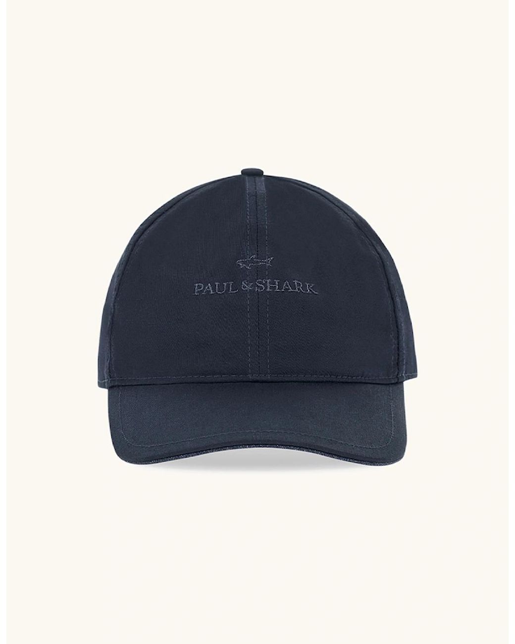 Paul & Shark Blue Cotton Baseball Hat With Embroidery for men