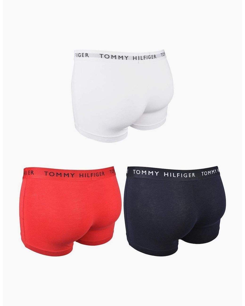 Tommy Hilfiger Red 3-Pack Premium Essential Logo Boxer Trunks for men