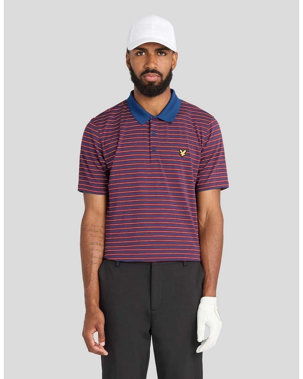 Lyle & Scott Purple Stripe Polo Shirt for men