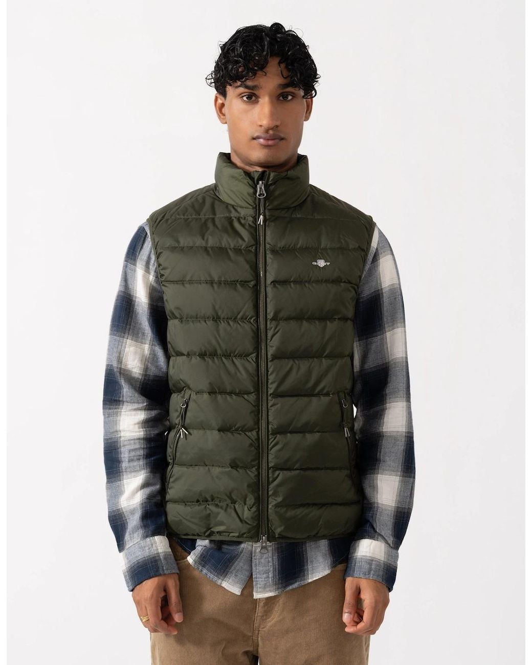 Gant Green Light Down Shield Logo Gilet for men