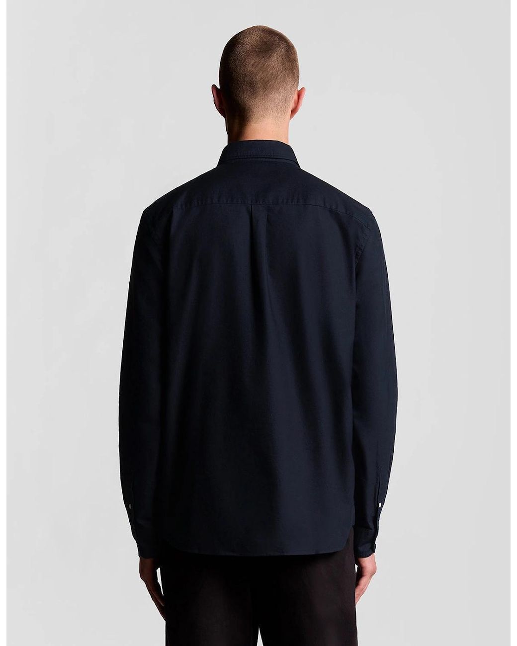 Lyle & Scott Blue Cotton Button Down Oxford Shirt for men