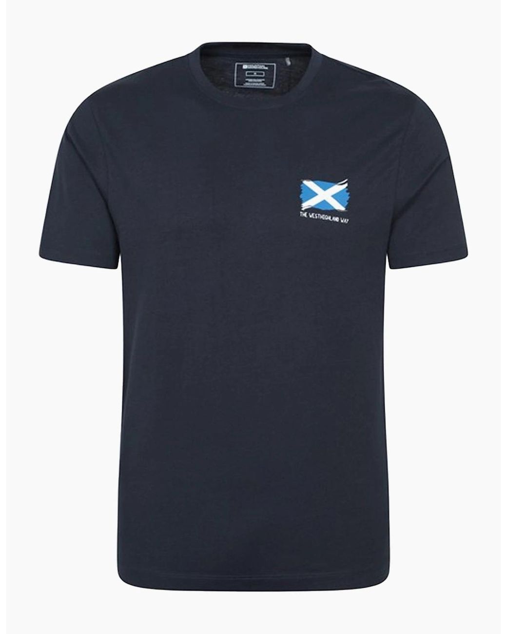 Mountain Warehouse Blue West Highlands Short-Sleeved T-Shirt for men