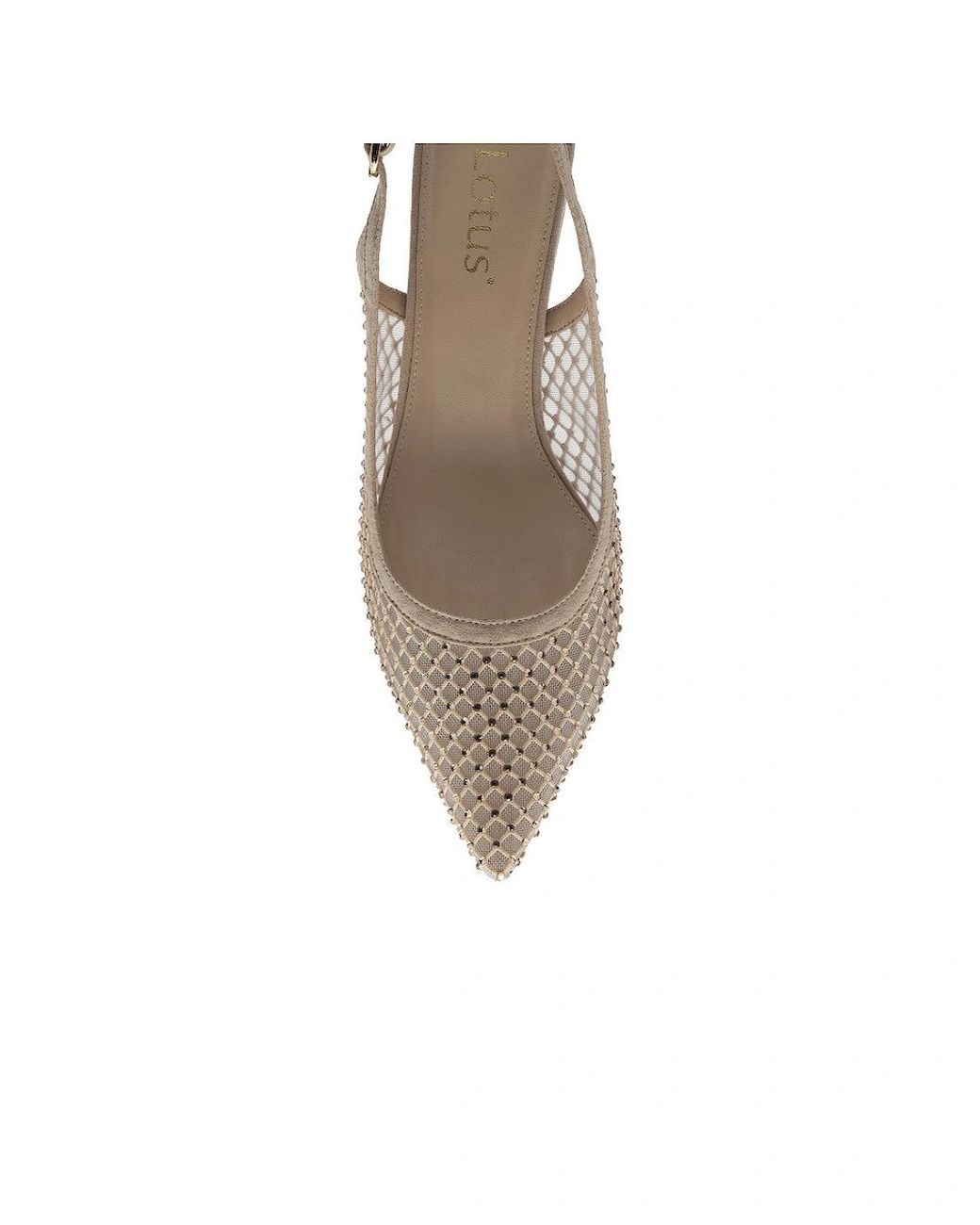 Lotus White Phoenix Slingback Court Shoes