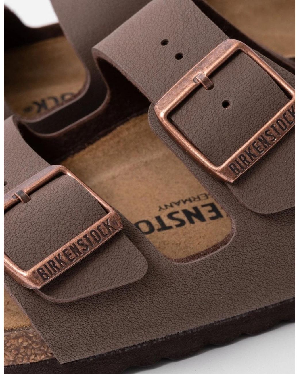 Birkenstock Arizona White Birko-Flor Nubuck Sandals