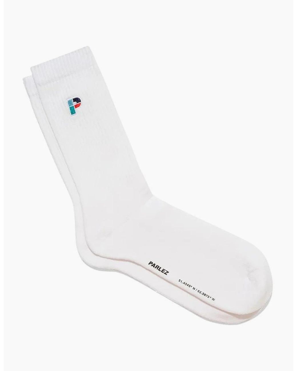 Parlez White Lewis Socks for men
