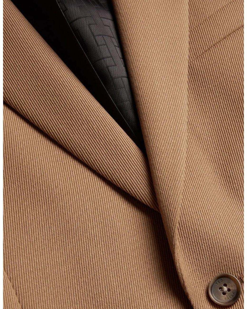 Ted Baker Brown Nalfanj Cavalry Twill Sb2 Tan Blazer Jacket for men