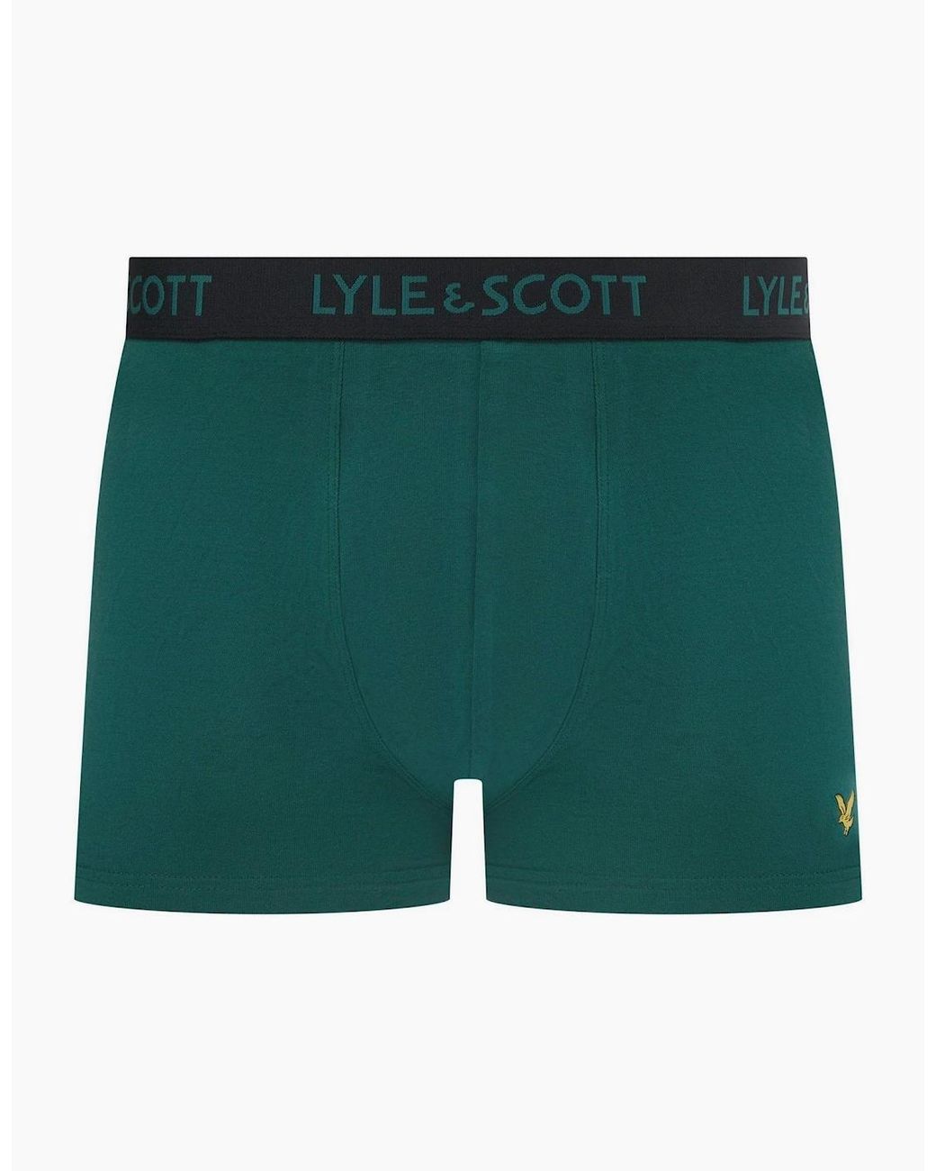 Lyle & Scott Green Barclay Plain Design Boxer Briefs for men