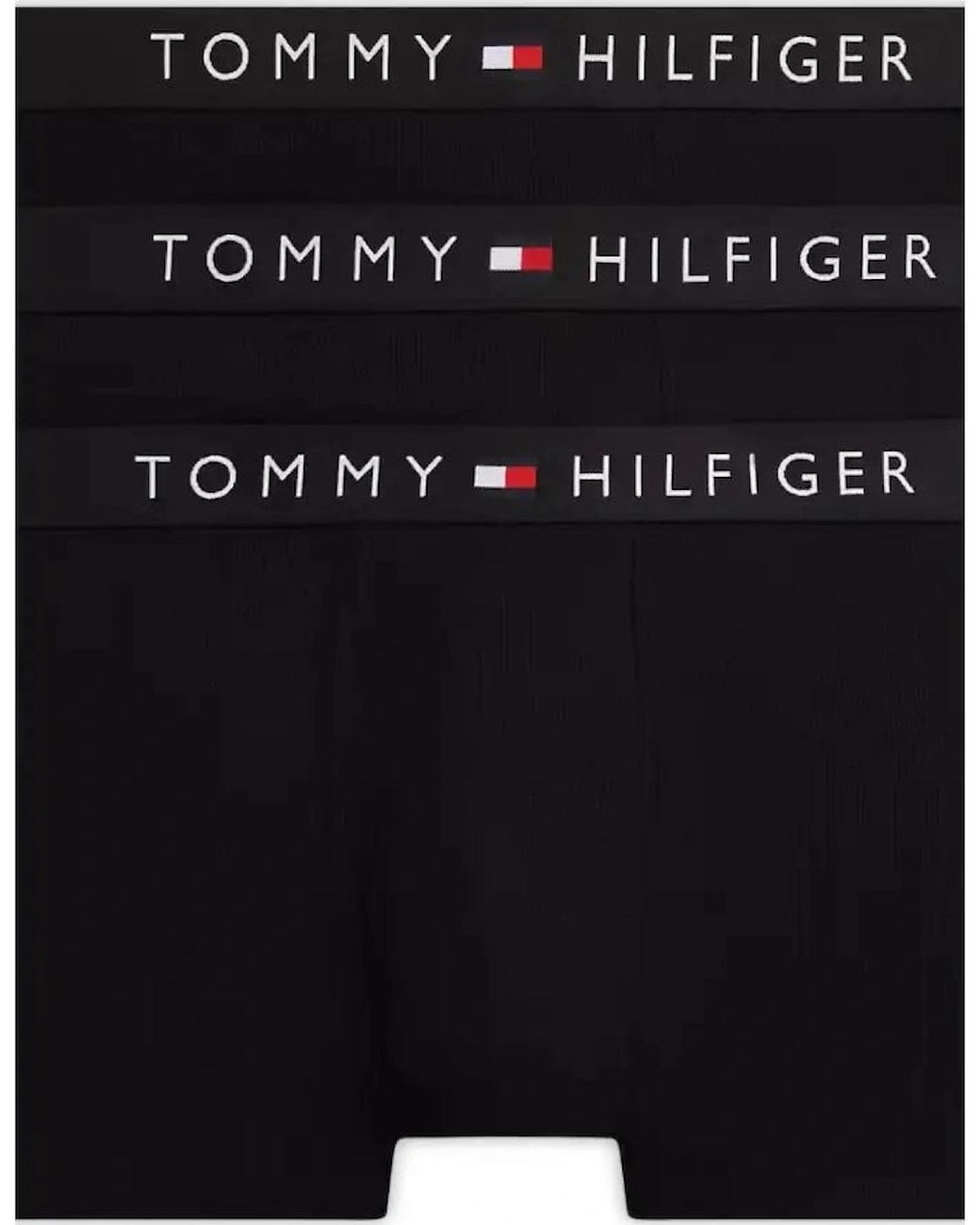 Tommy Hilfiger Black 3-Pack Th Original Rib Boxer Trunks for men