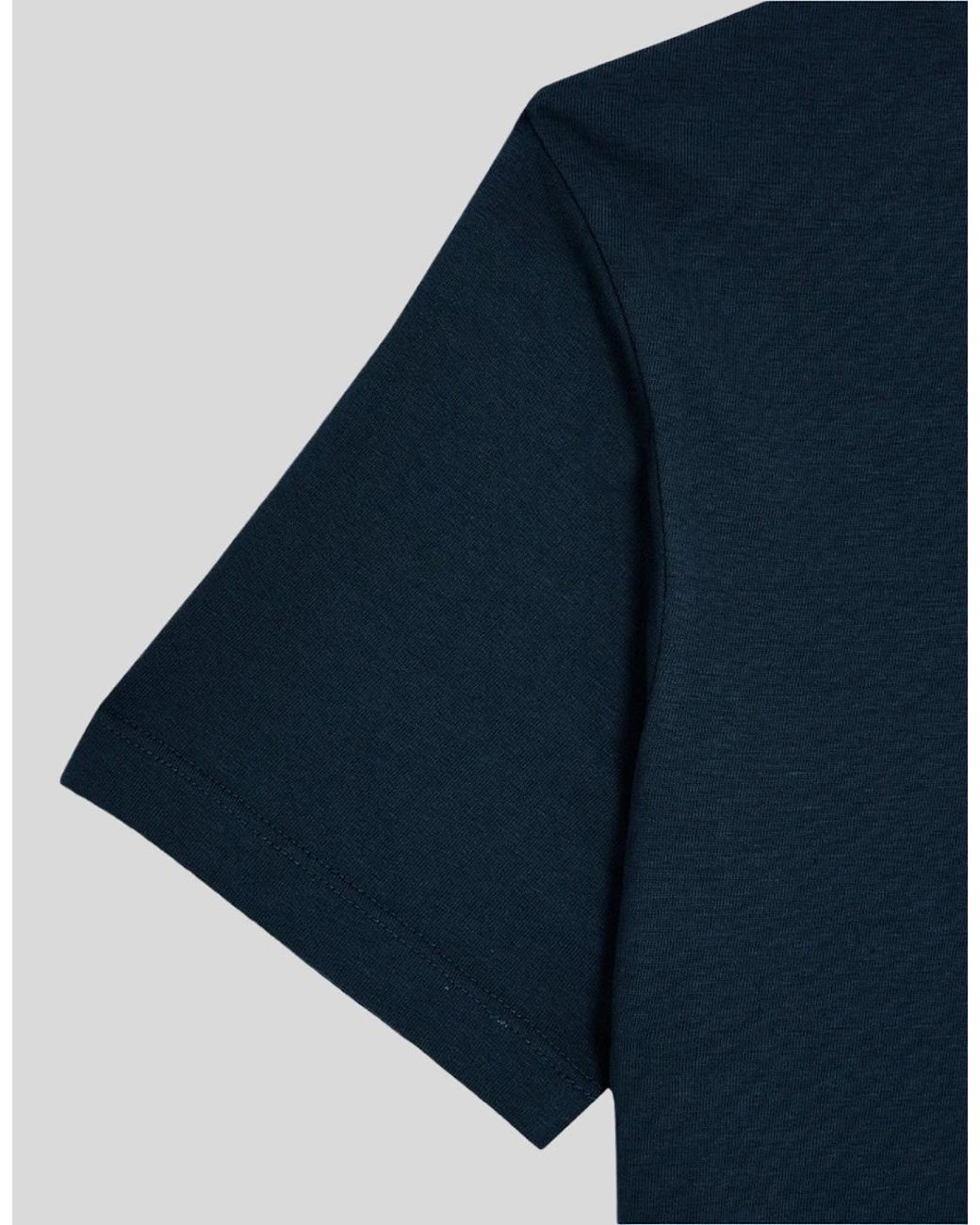 Lyle & Scott Blue Linen T-Shirt for men