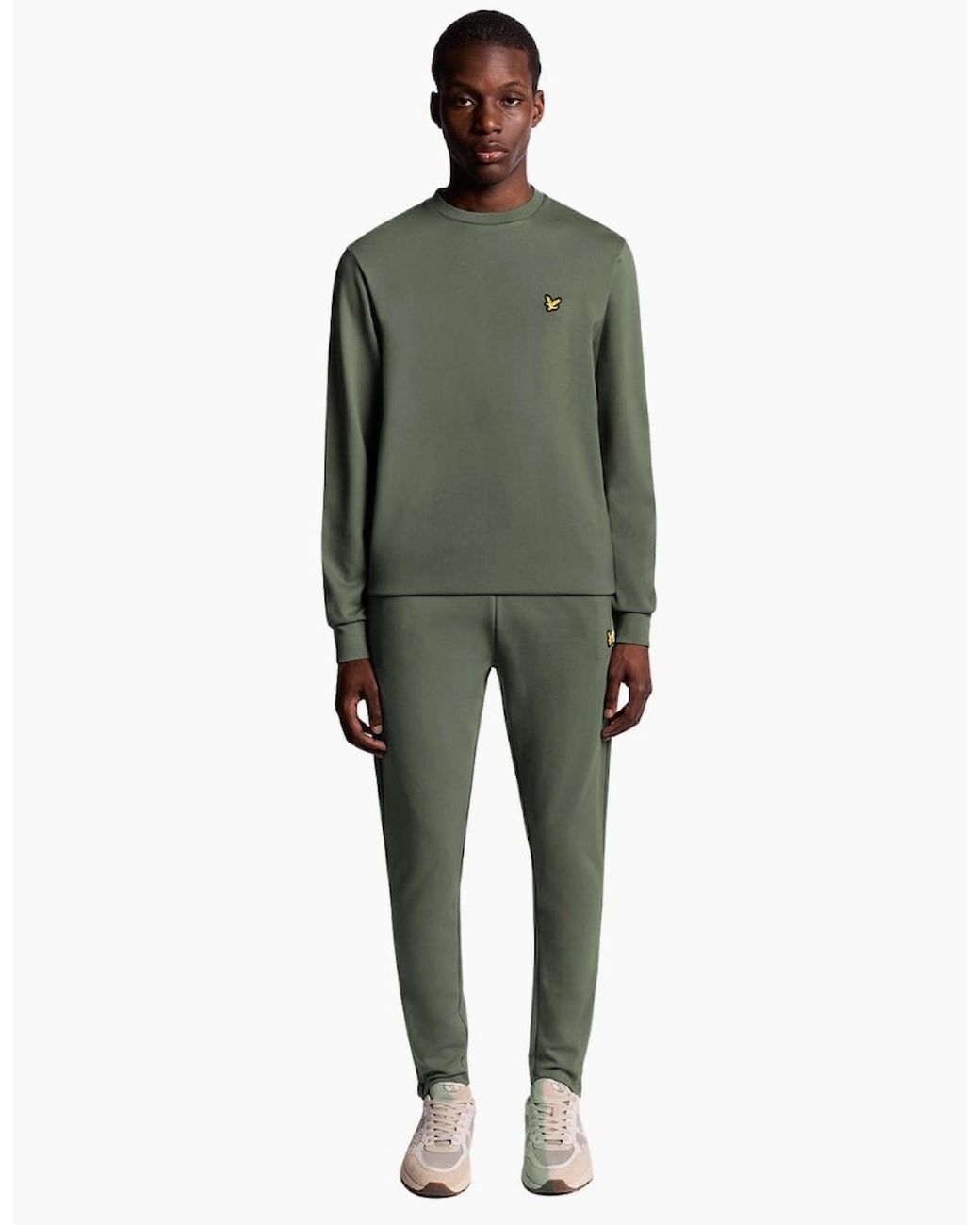Lyle & Scott Green Lyle & Scott Crew Neck Fly Fleece for men