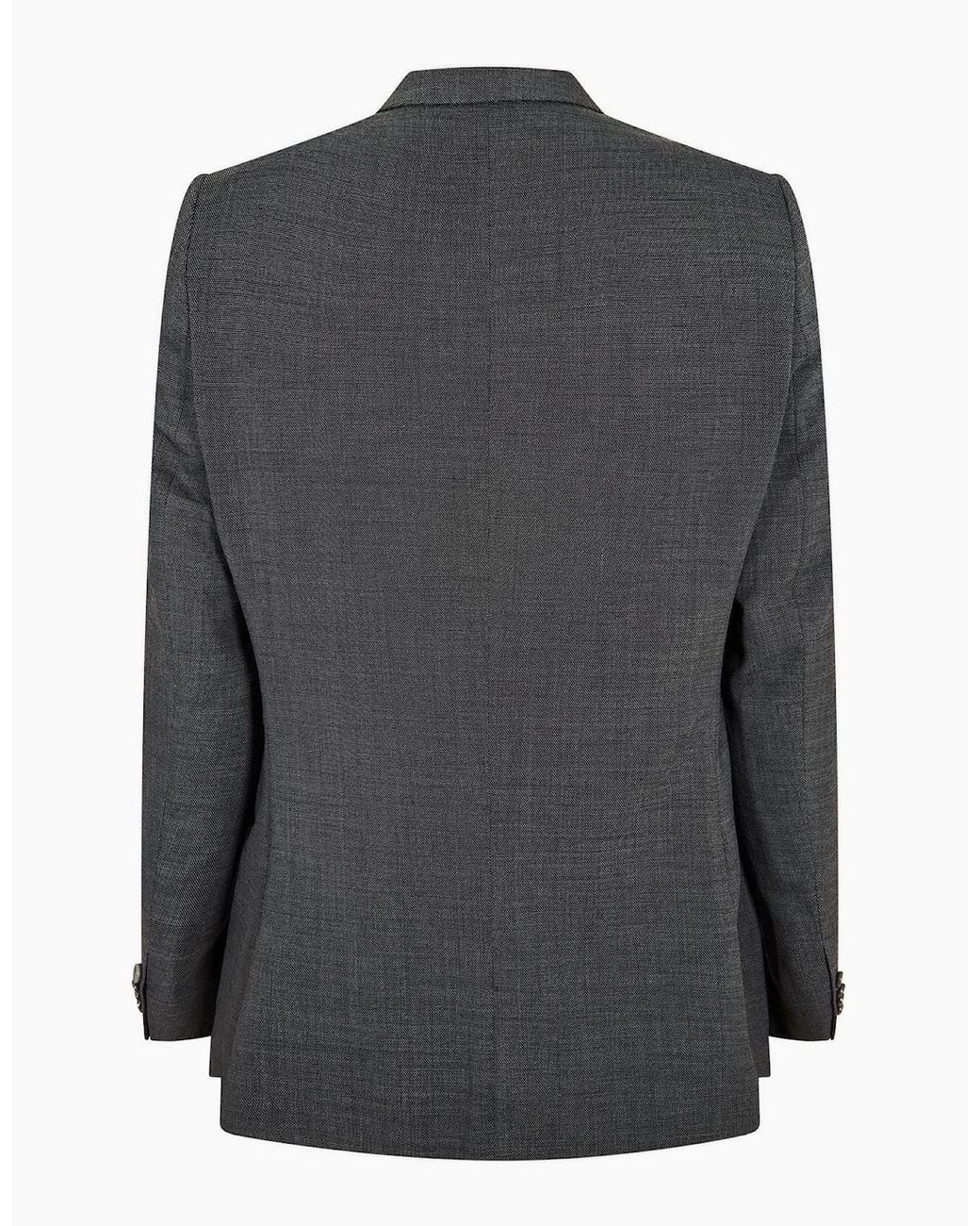 Boss Black Jasper Solid Patterned Suit Jacket With Flap Pocket for men