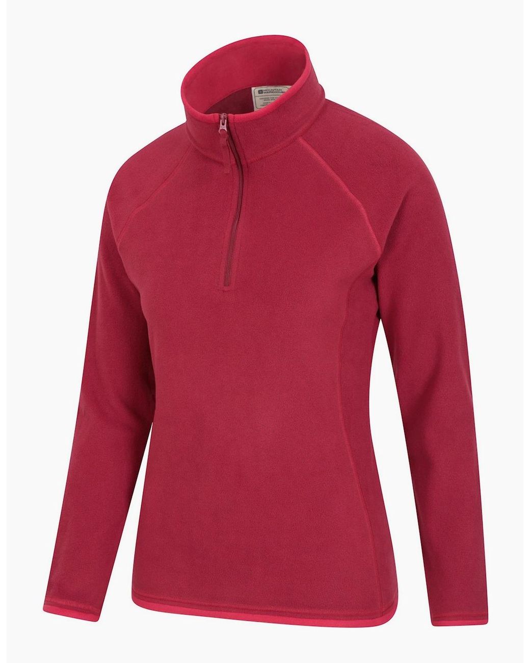 Mountain Warehouse Red Ladies Montana Half Zip Fleece Top