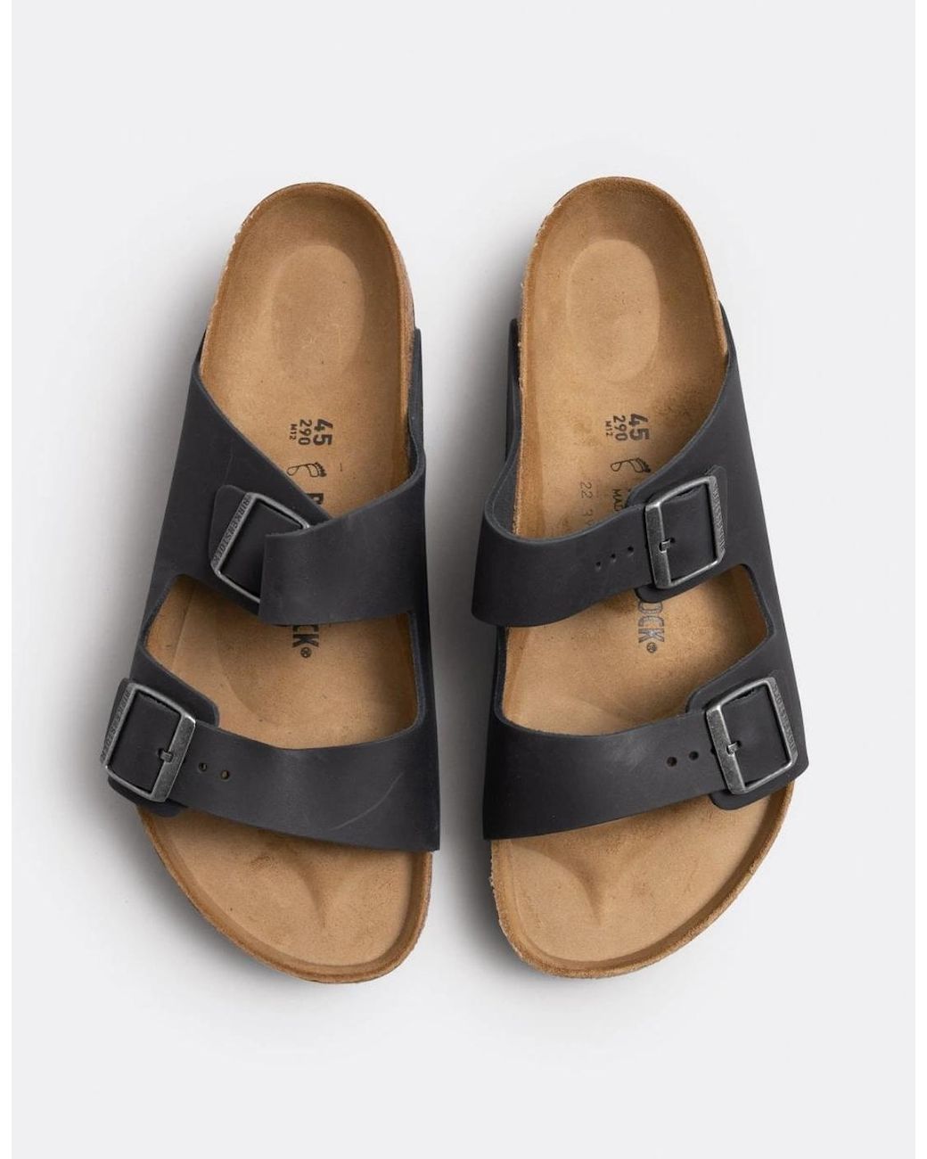 Birkenstock Arizona Black Oiled Leather Sandals