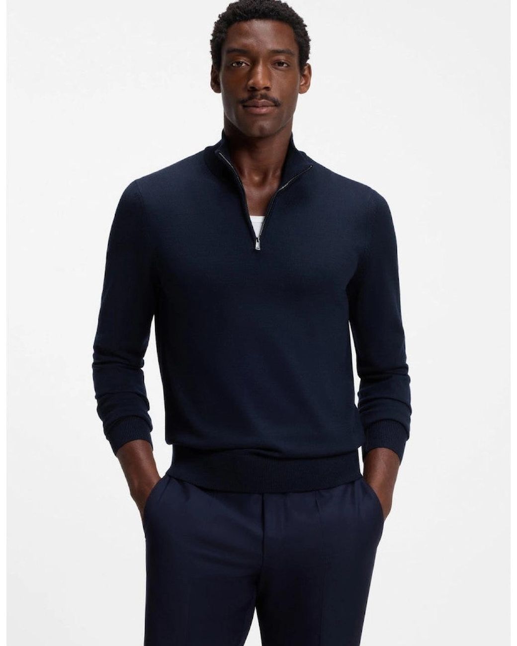 Boss Blue Boss H Ebenji Sweater 404 Dk for men