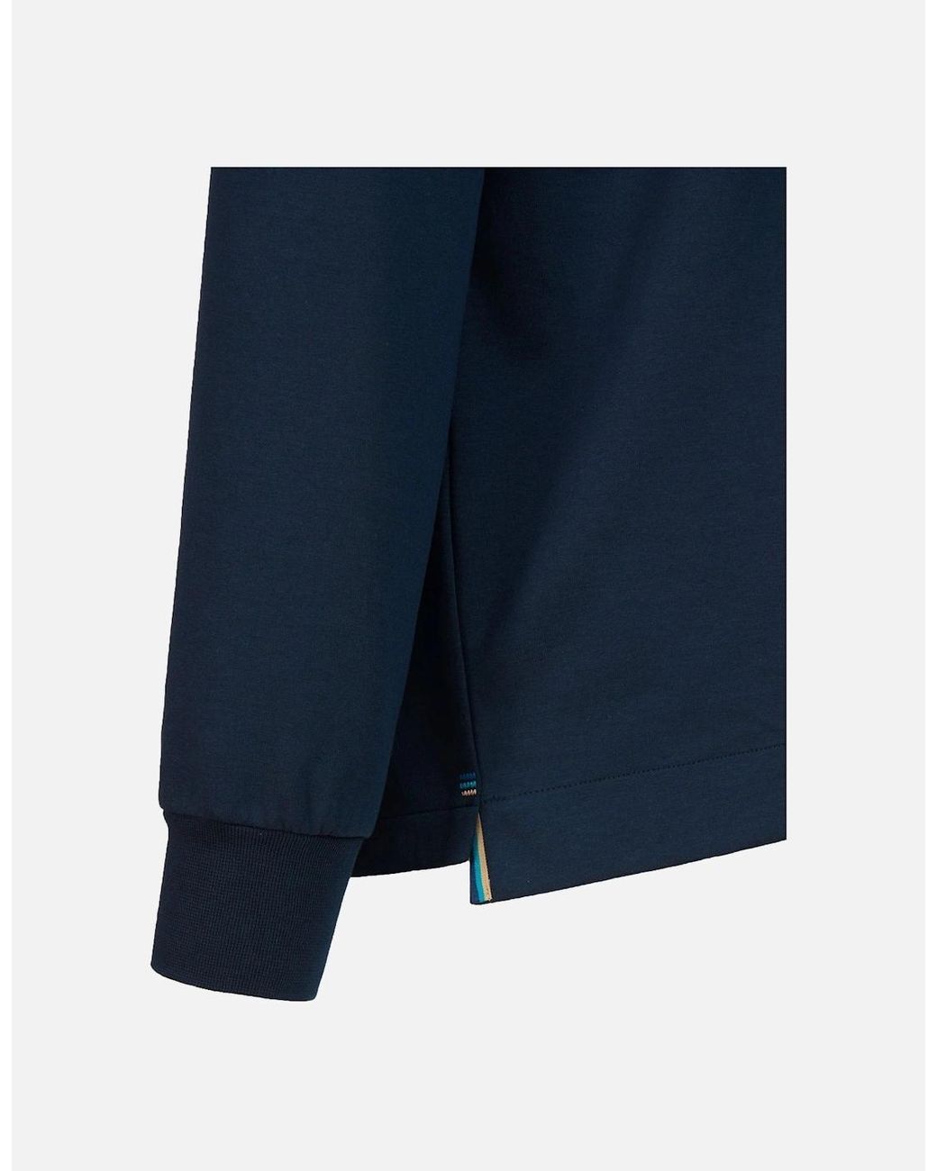 Sandbanks Blue Interlock Quarter Zip for men