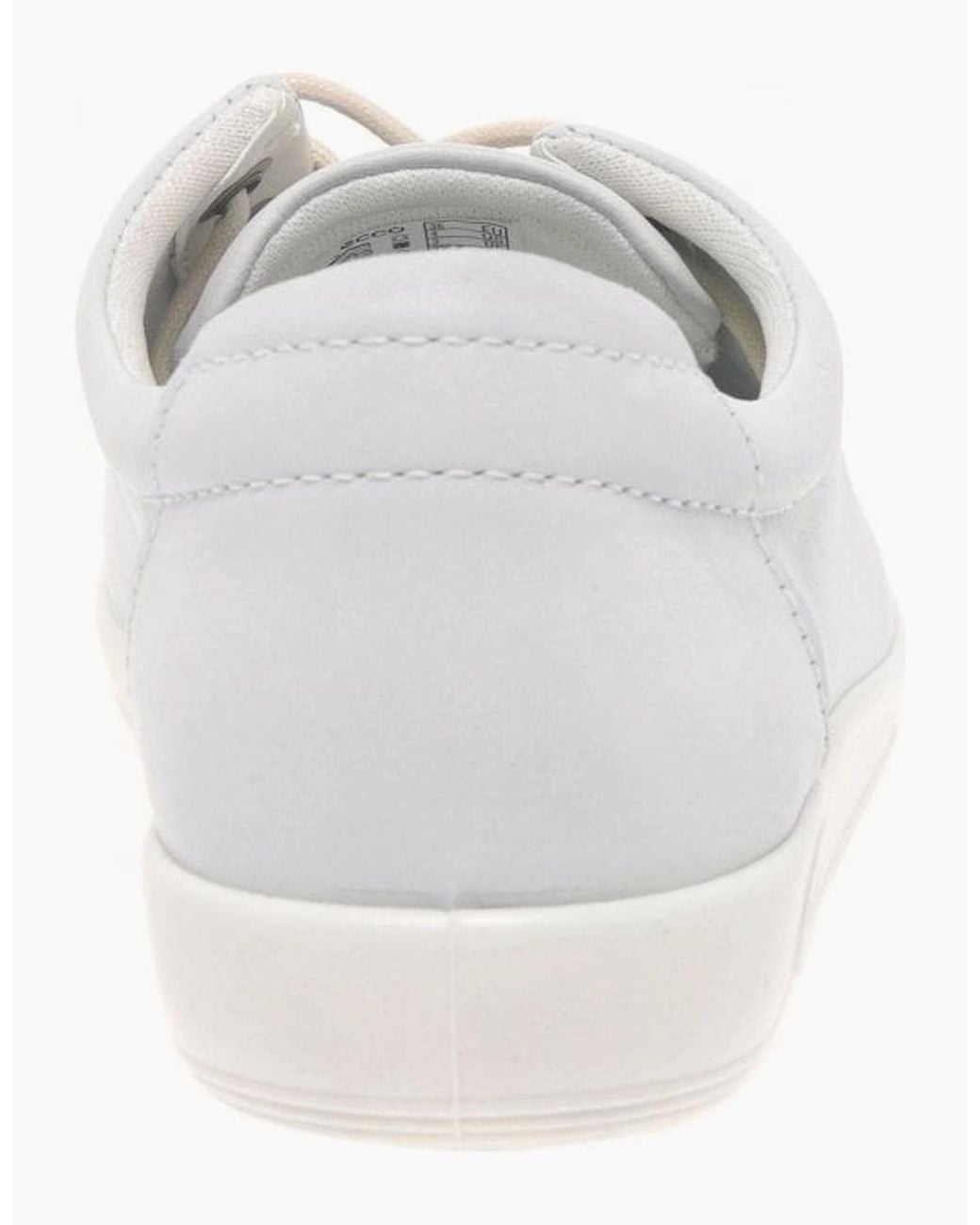 Ecco White Soft 2 Lace Casual Shoes