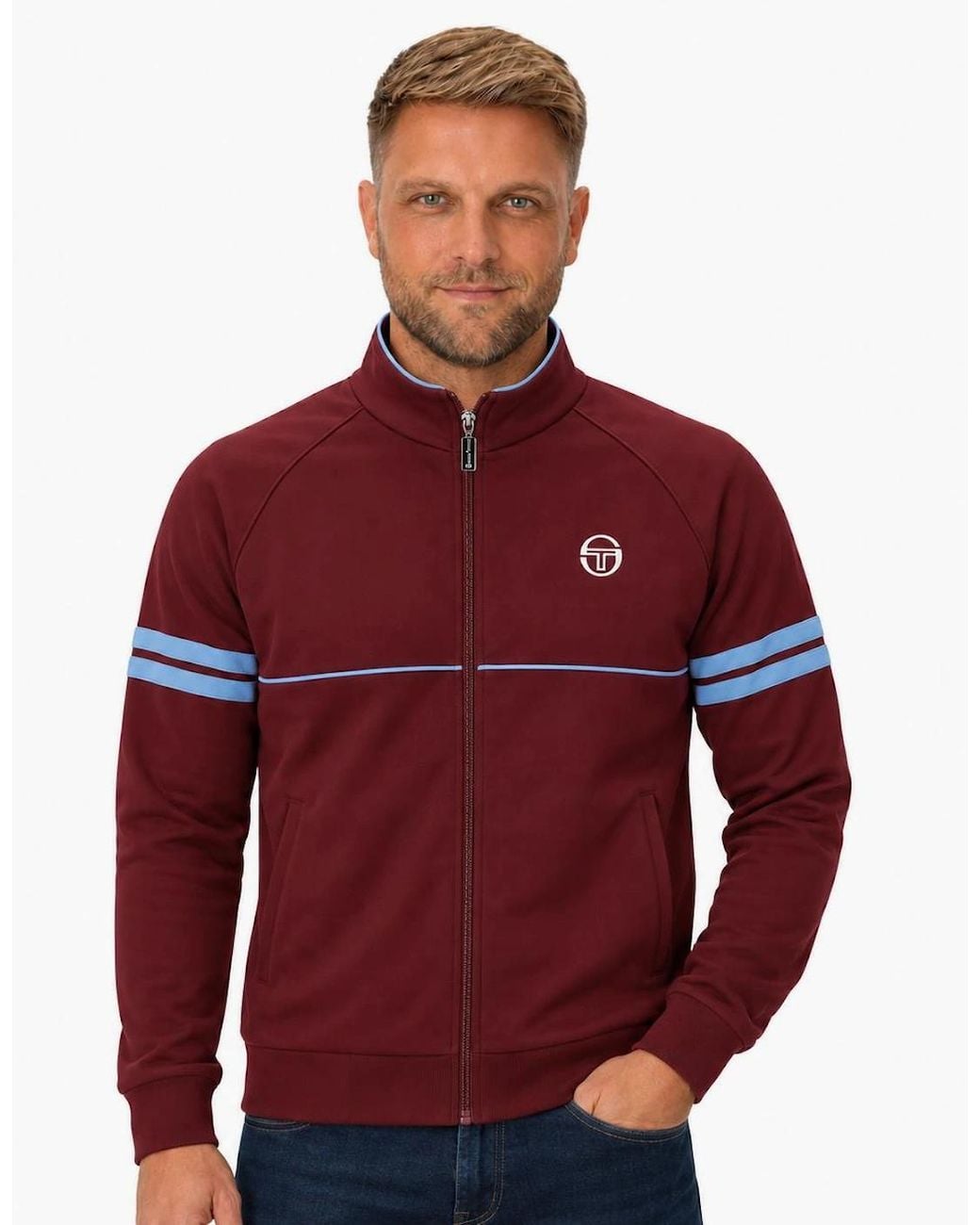 Sergio Tacchini Red Orion Track Top Jacket Fig/Country for men
