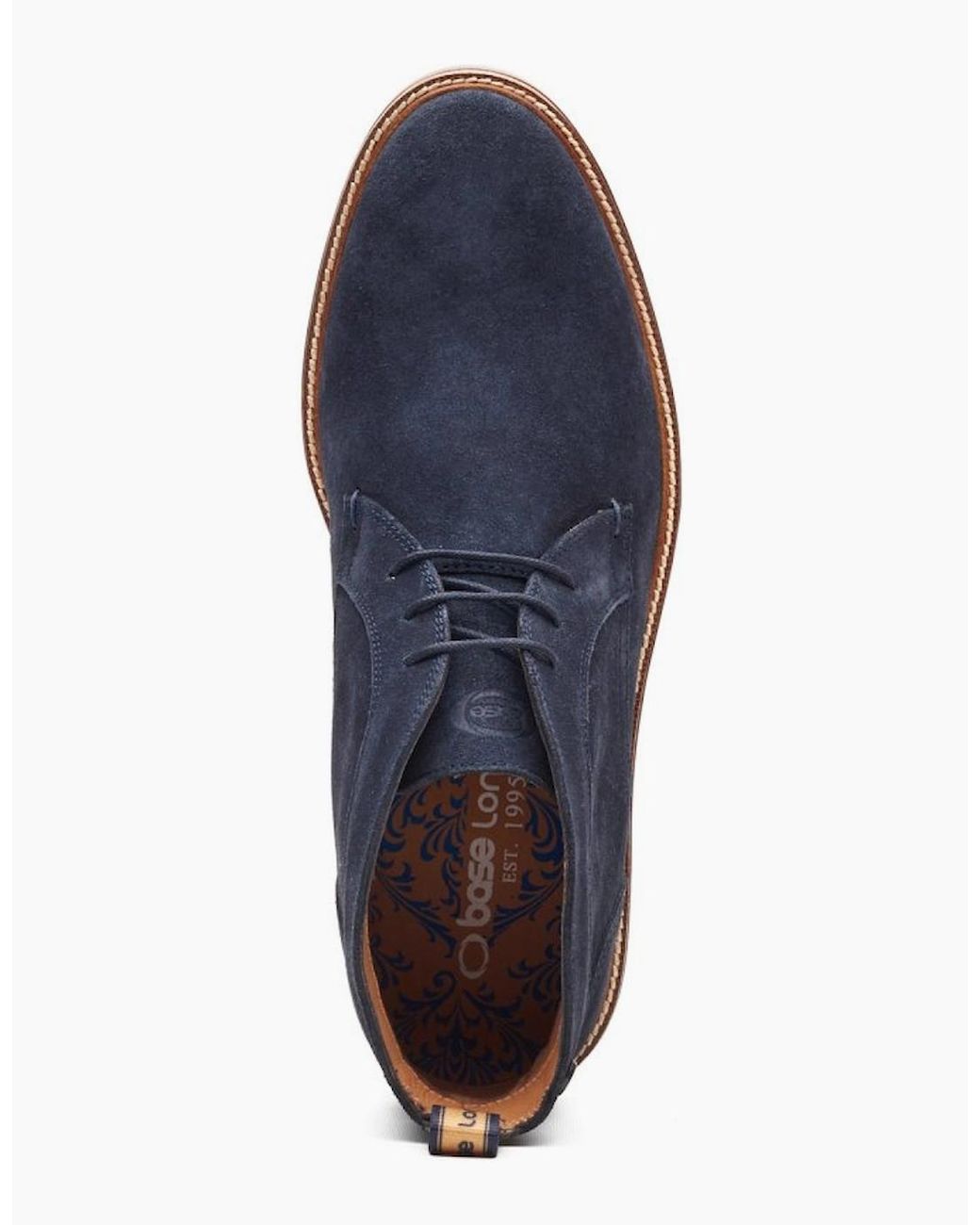 Base London Blue Lincoln Chukka Boots for men