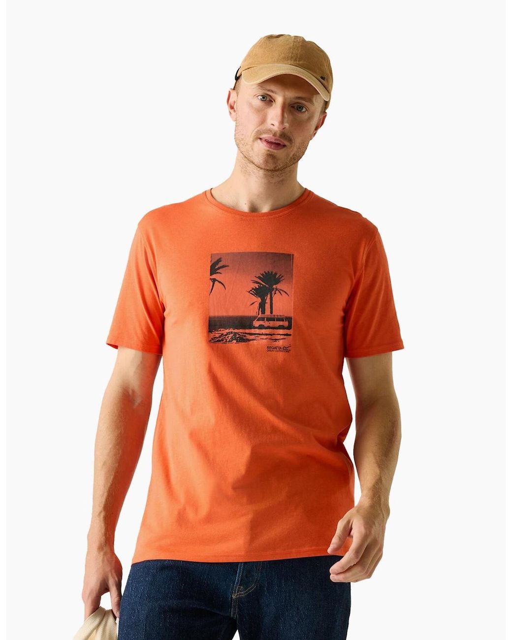 Regatta Orange Cline Ix Beach T-Shirt for men