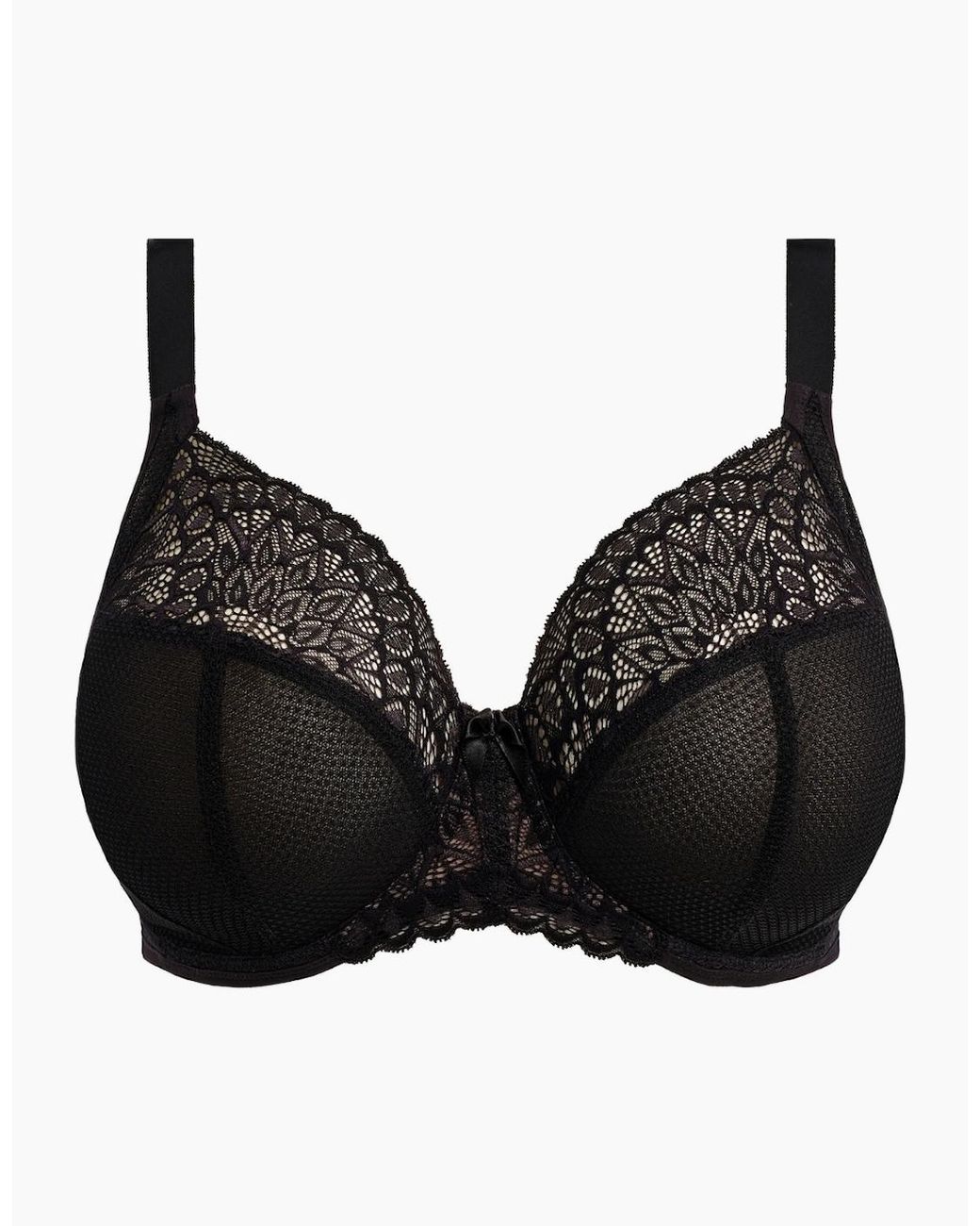 Elomi Black El303334 Tiernie Underwire Plunge Stretch Bra