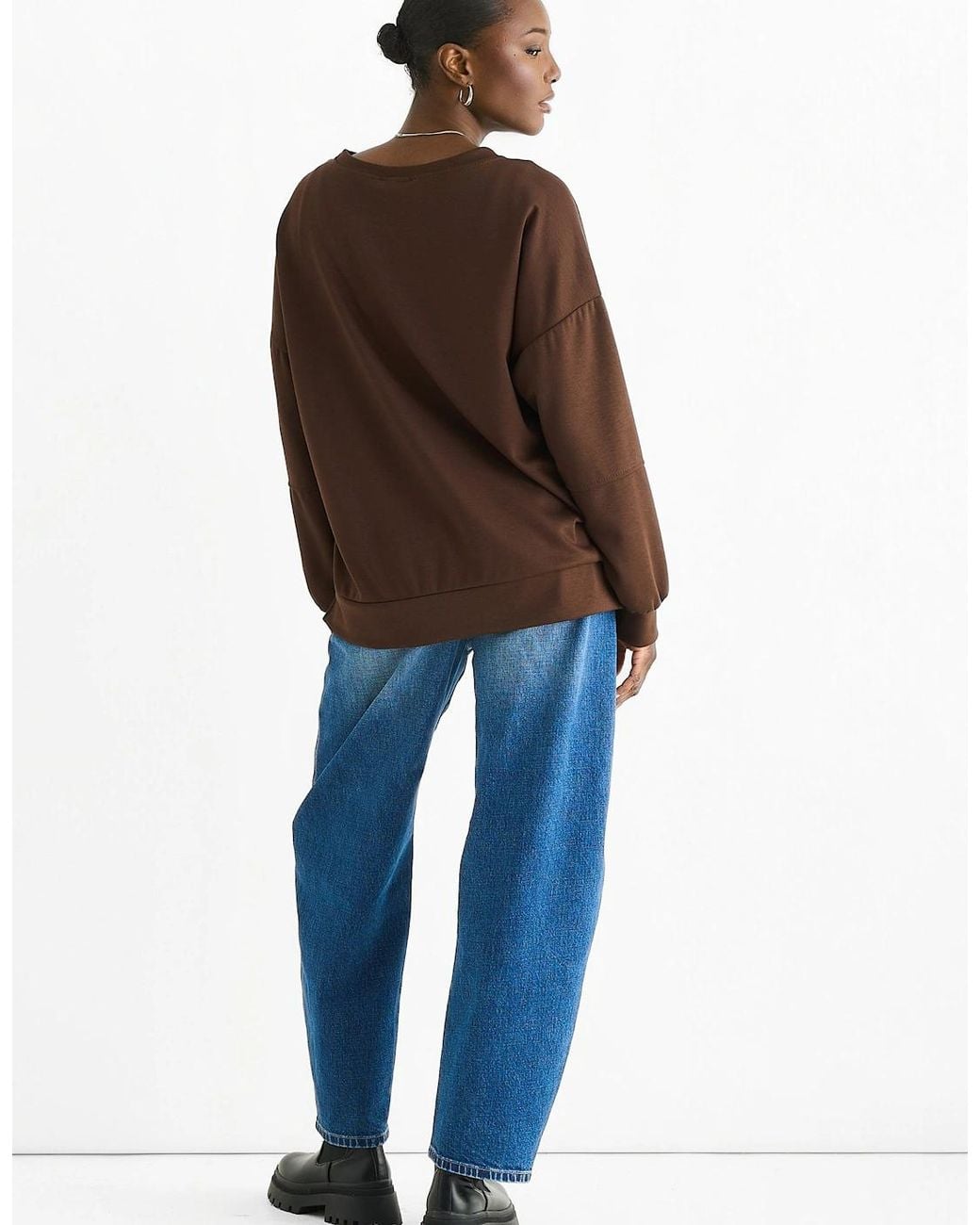 Gini London Brown Chocolate Soft Lightweight Pull Over Jumper