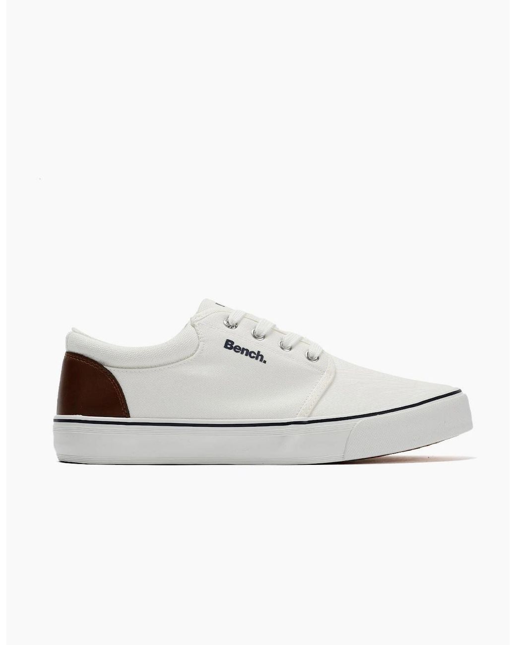 Bench White Donnie Canvas Trainers for men