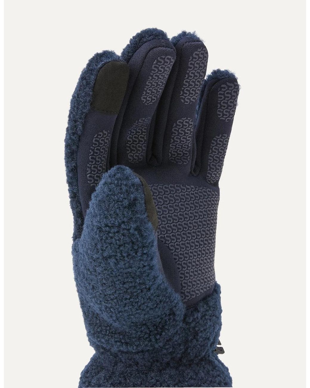 SealSkinz Blue Hoveton Sherpa Fleece Gloves for men