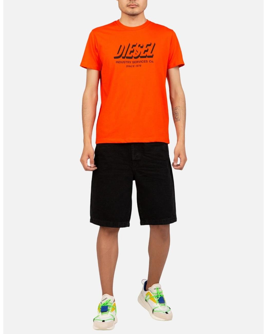 DIESEL Orange T Diegos A5 T Shirts