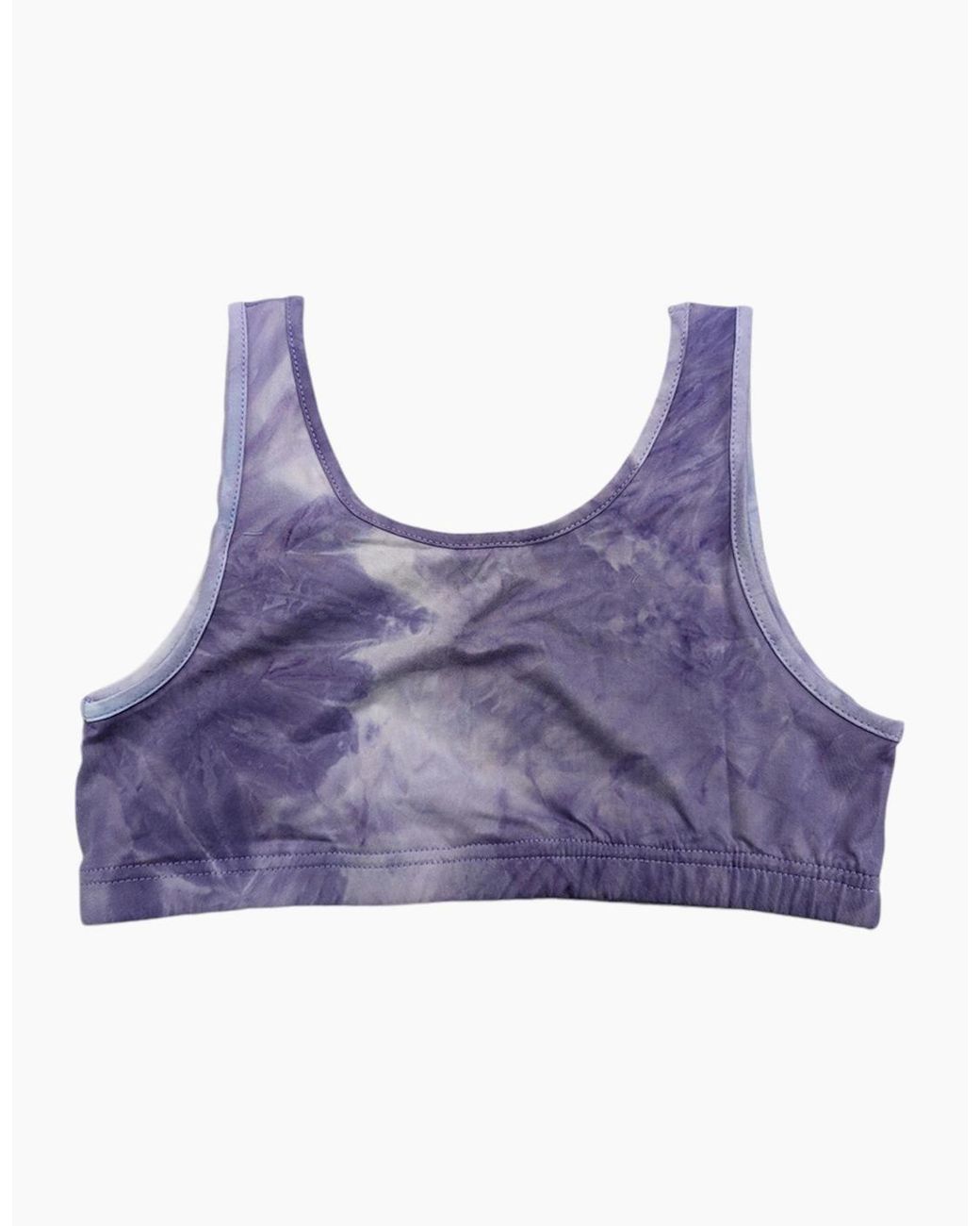 Brave Soul Blue Sports Bra Seamless Stretch Comfort Ladies Slim Crop Top Vest