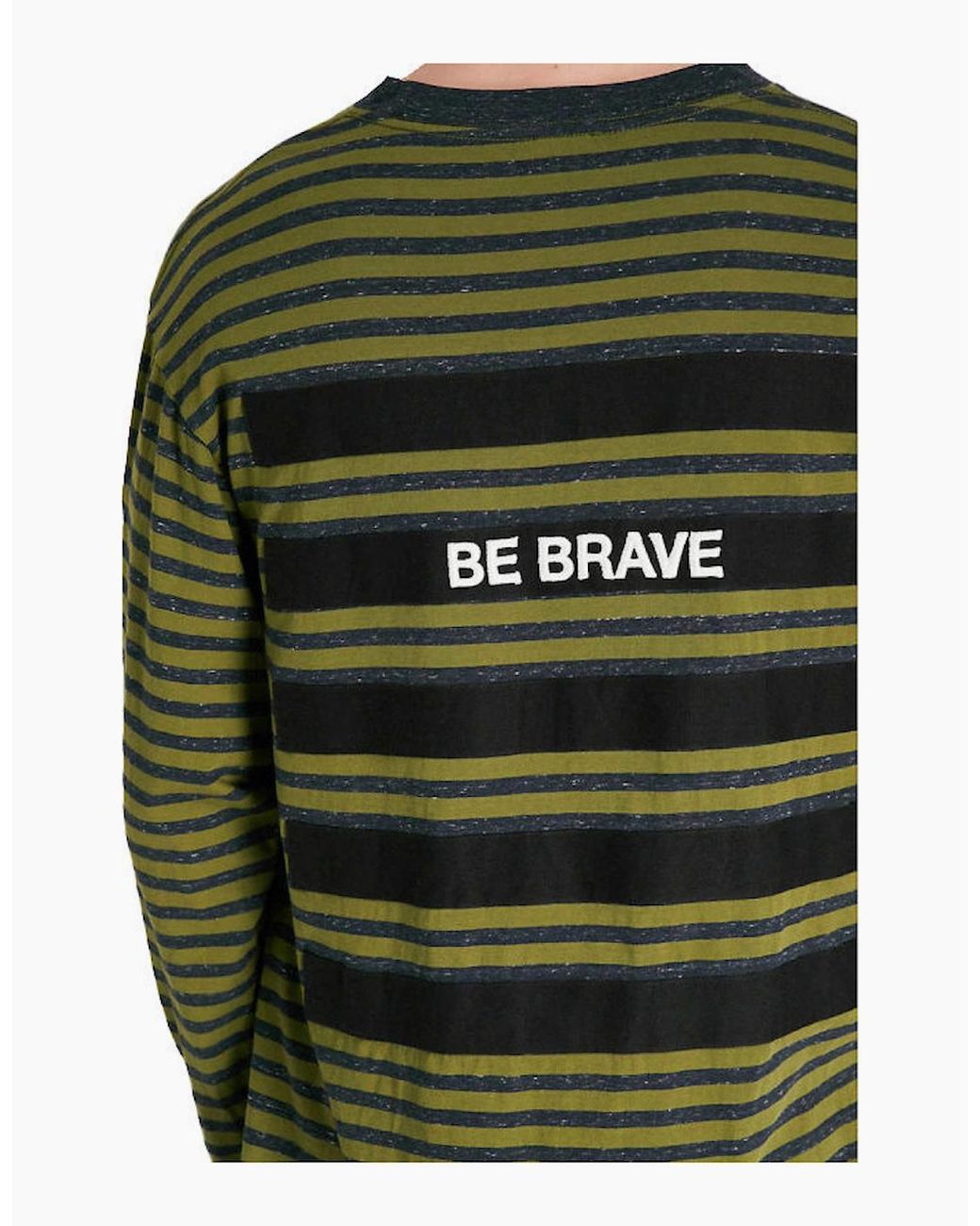 DIESEL Green T Halo T Shirt Crew Neck Casual Cotton Long Sleeve Summer Tees for men