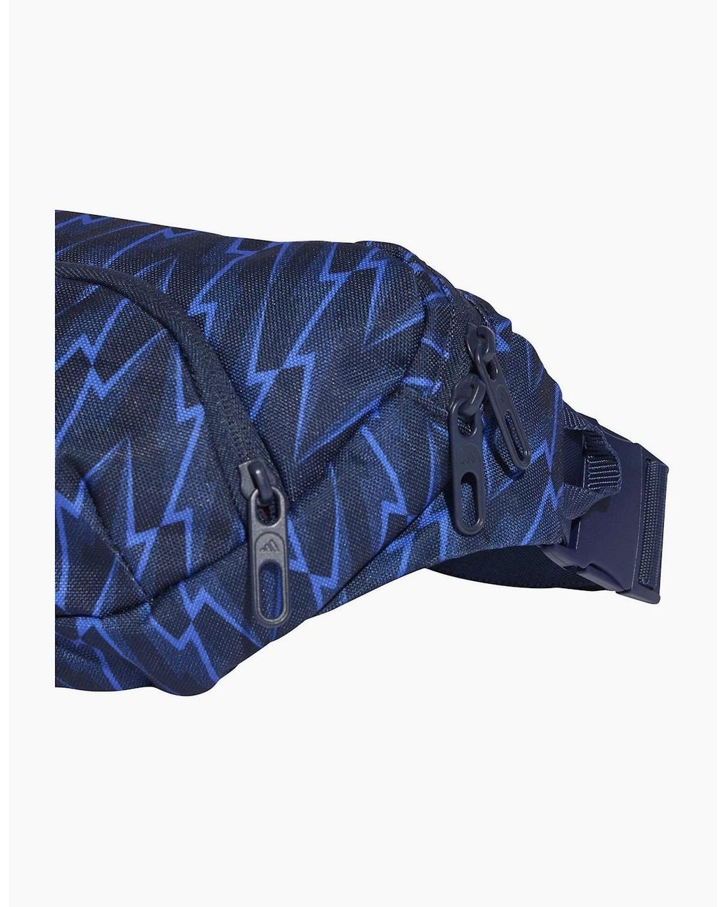 Adidas Blue Afc Waistbag Abstract Patterned Badge Fanny Pack for men