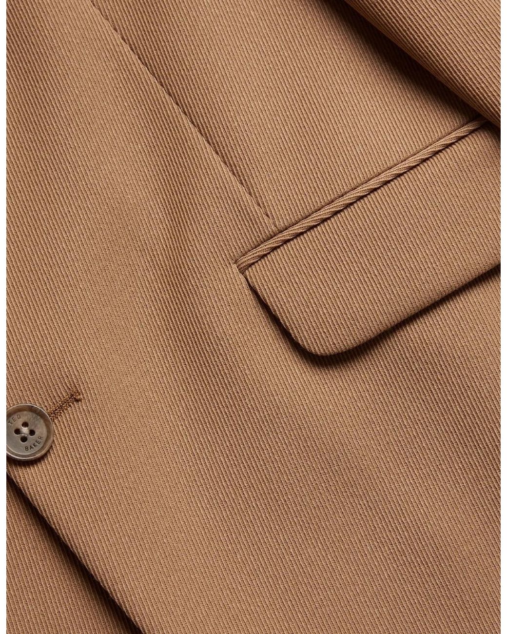 Ted Baker Brown Nalfanj Cavalry Twill Sb2 Tan Blazer Jacket for men
