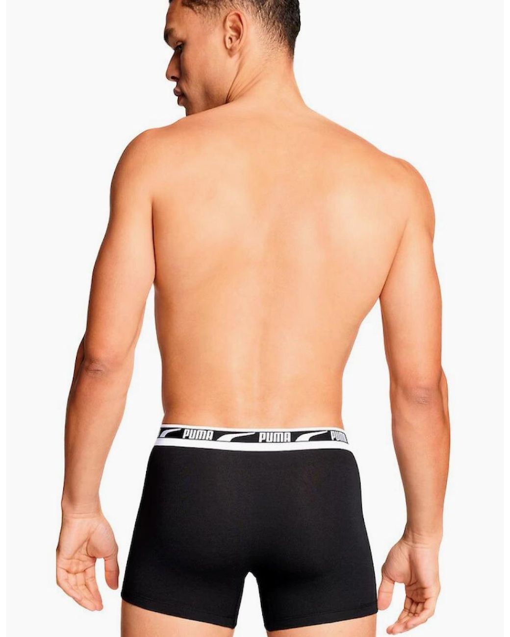 PUMA Black 2-Pack Everyday Multi Logo Boxer Briefs for men