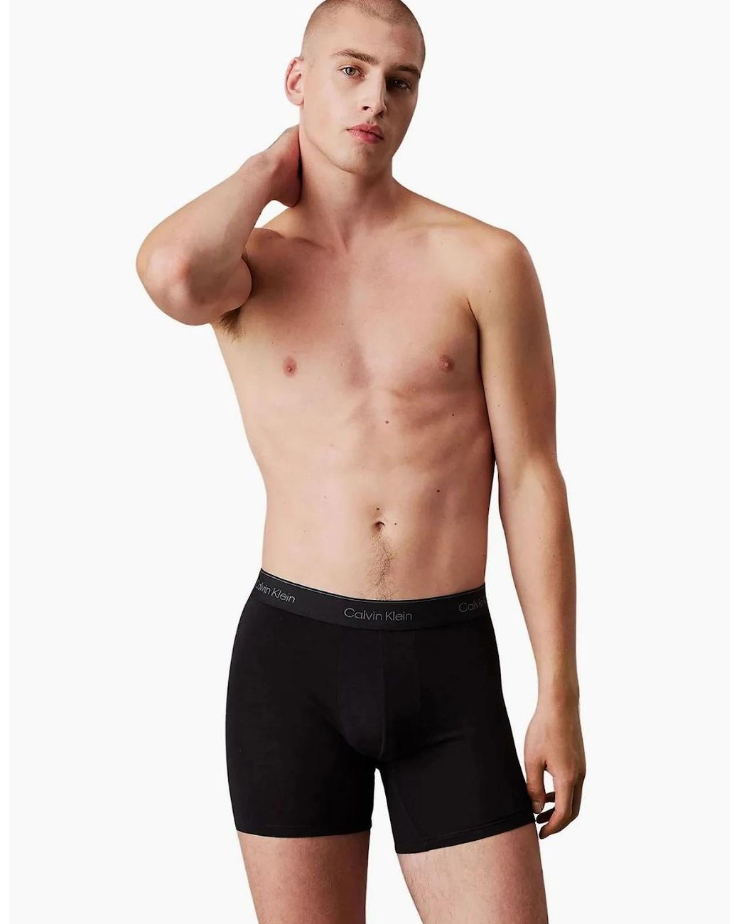 Calvin Klein 3-Pack Icon Cotton Stretch Boxer Briefs, /Glacier/Bluebell for men