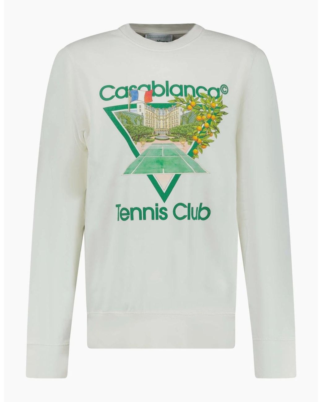 Casablanca Green 'Tennis Club' Sweatshirt Cream for men