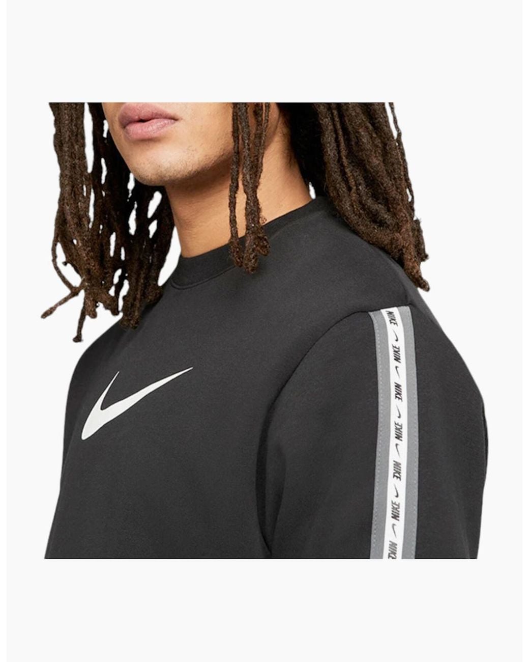 Nike Black Repeat Sweatshirts Casual Gym Sports Pullover Jumper Top for men