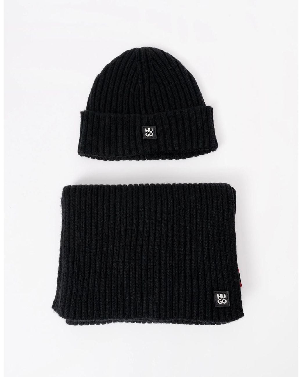 Boss Red Hugo Zasgo Beanie And Scarf Gift Set for men
