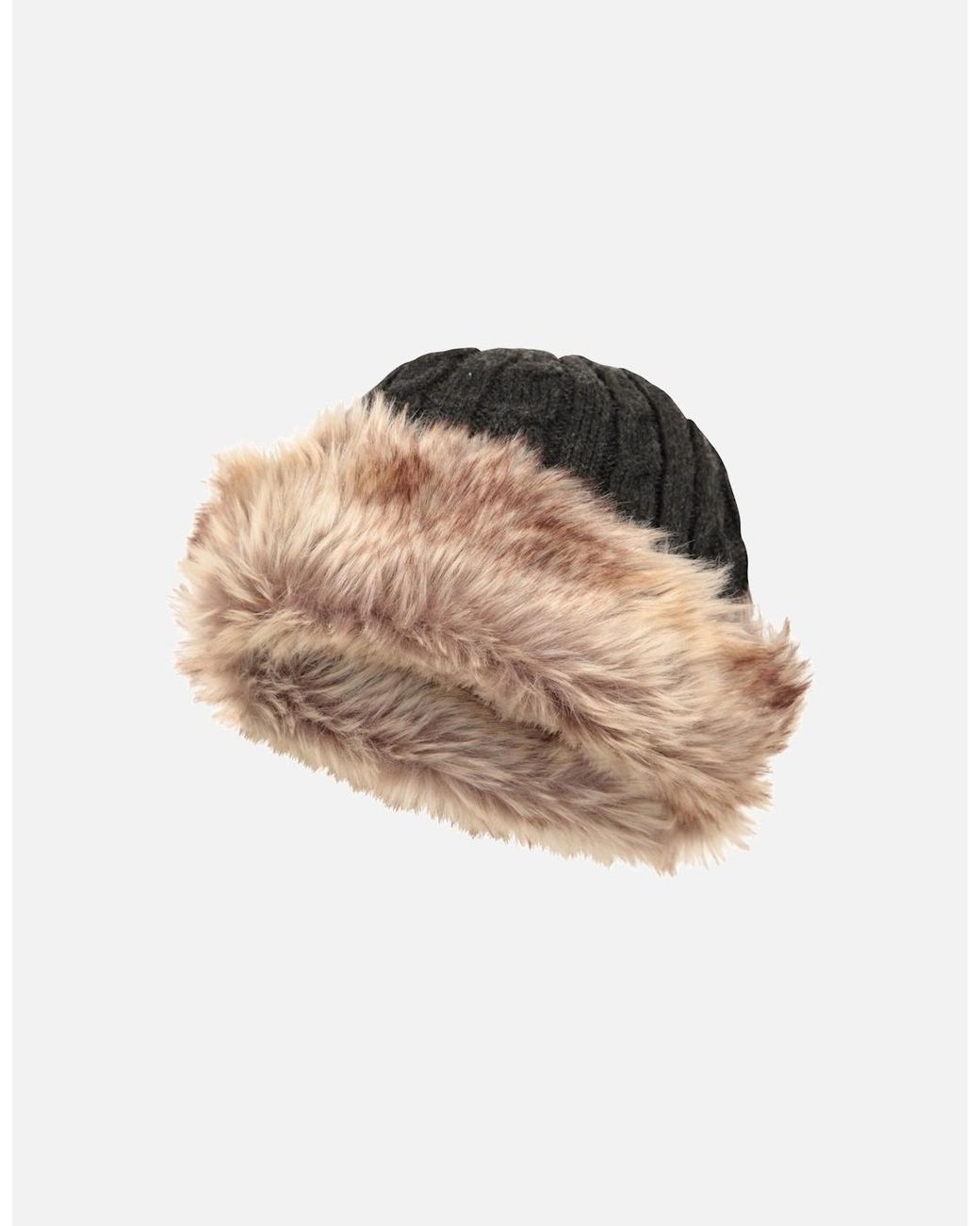 Mountain Warehouse Gray Ladies Faux Fur Winter Hat