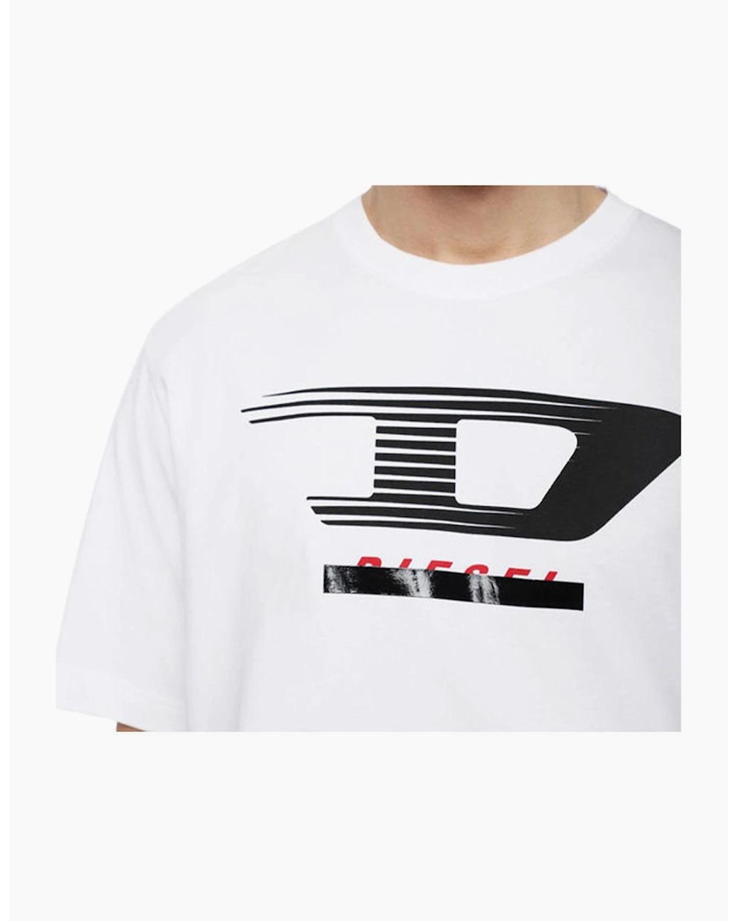 DIESEL Blue T Just Y4 T Shirt Crew Neck Short Sleeve Casual Cotton Tee for men
