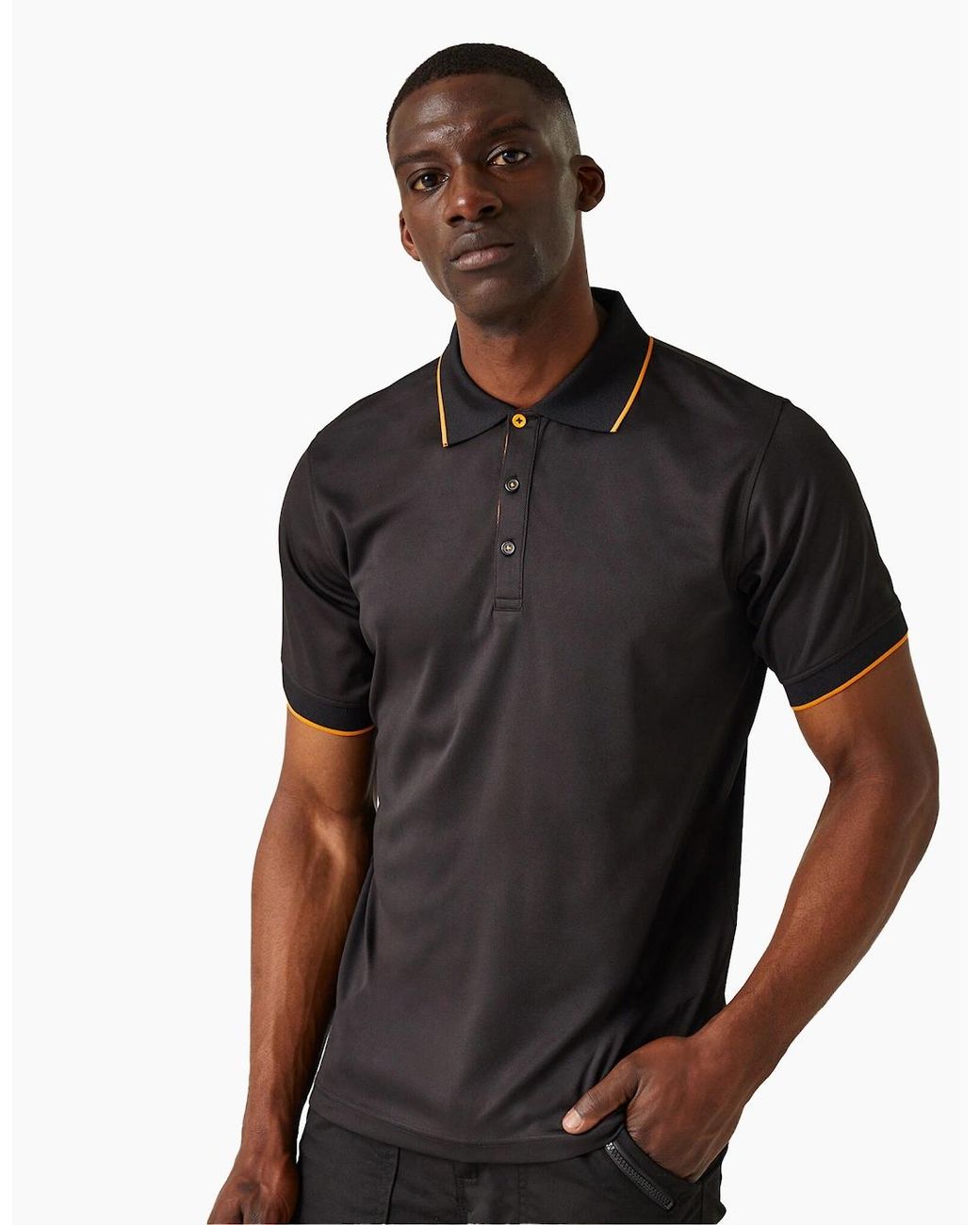 Regatta Black Professional Short-Sleeved Polo Shirt for men