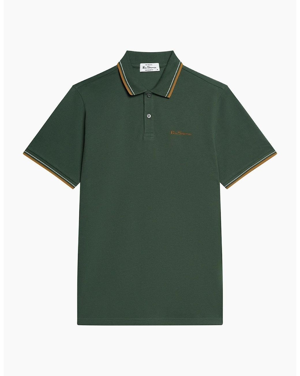 Ben Sherman White Signature Pique Short Sleeve Polo Shirt for men