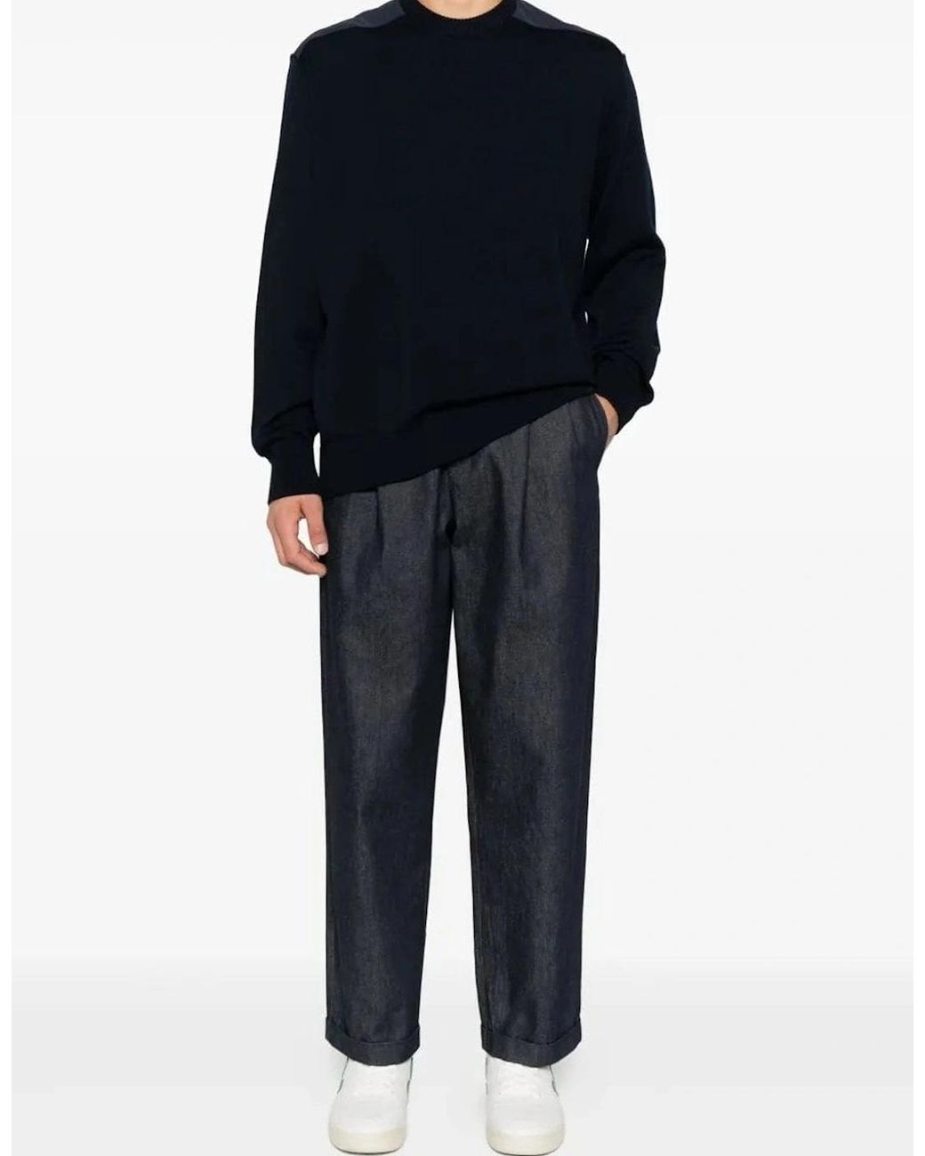 Paul & Shark Blue Technical Wool Typhoon Sweater for men