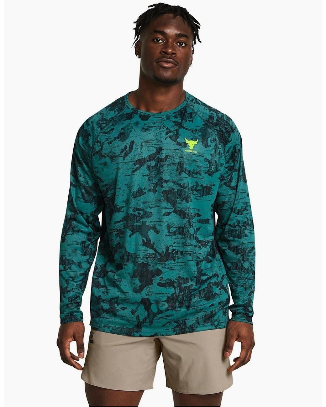 Under Armour Blue Armour Pjt Rck Isochill Ls Gym Top for men