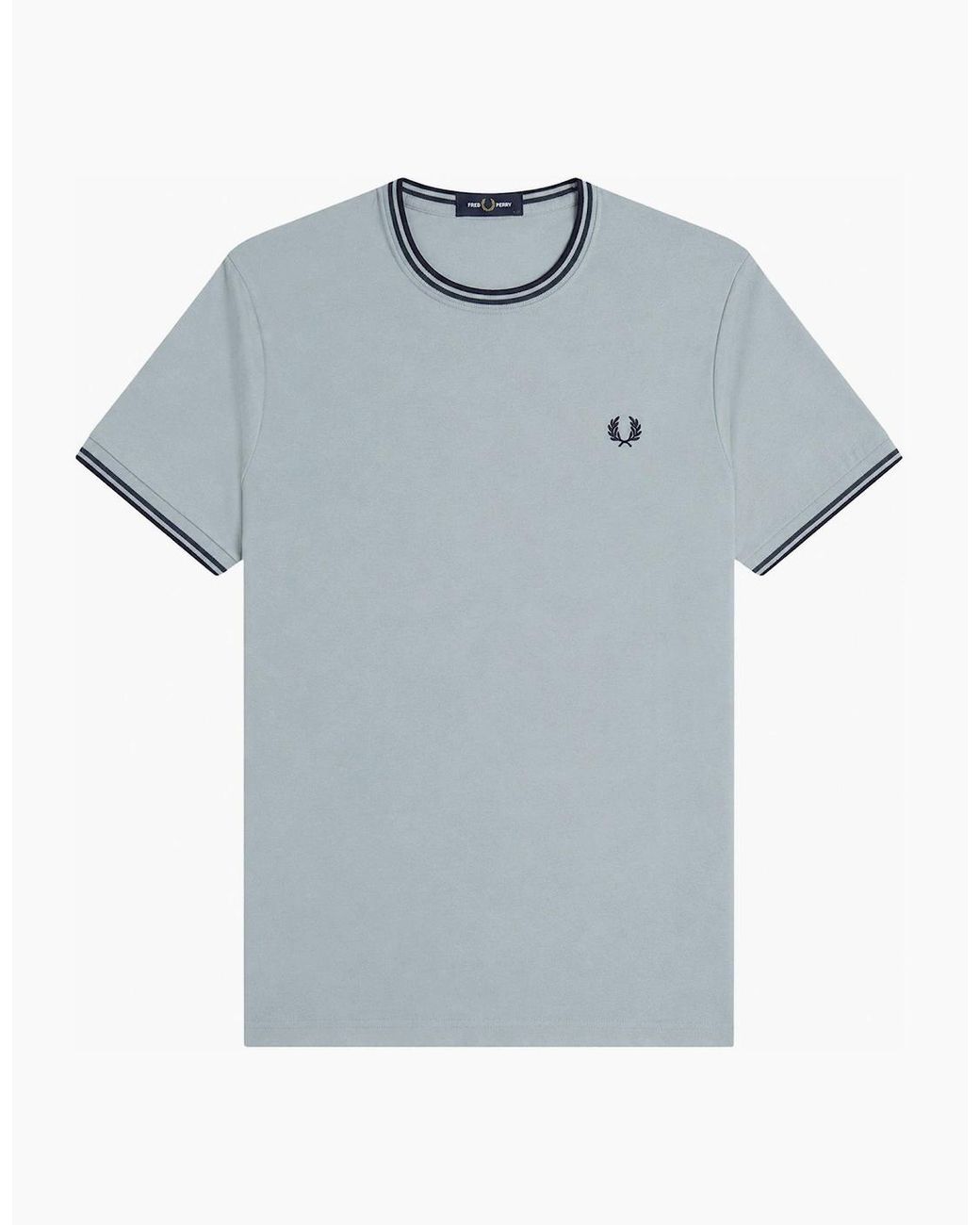 Fred Perry Blue Twin Tipped T-Shirt for men