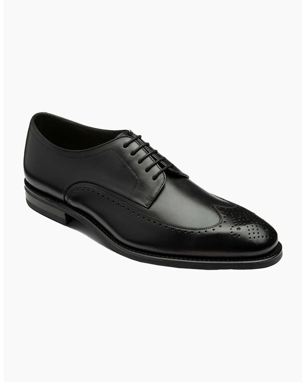 Loake Black Bale Derby Punched Brogue for men