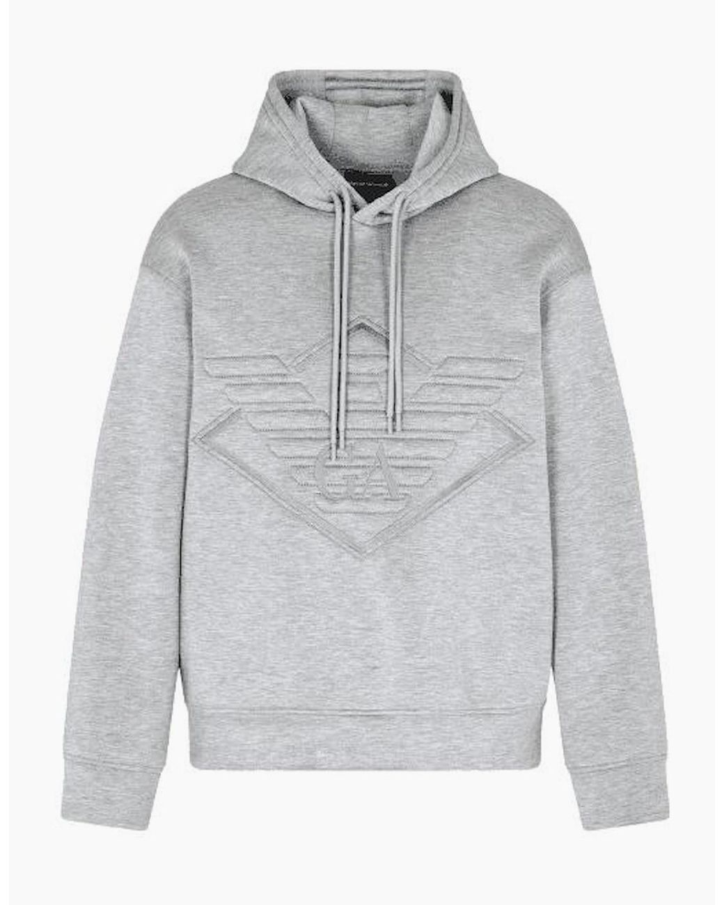 Emporio Armani Gray Hooded Sweatshirt for men