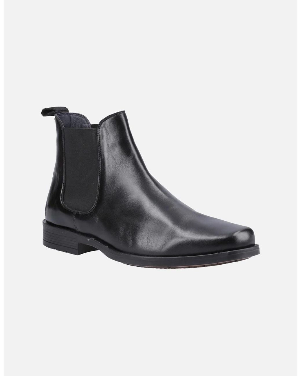 Hush Puppies Black Brennan Leather Boots for men