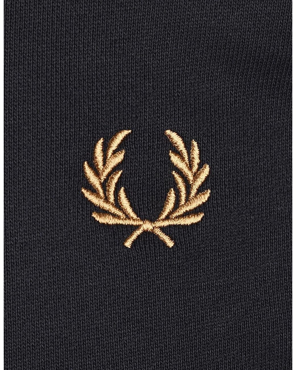 Fred Perry Blue Half Zip Sweatshirt/ Snow/ Bronze for men