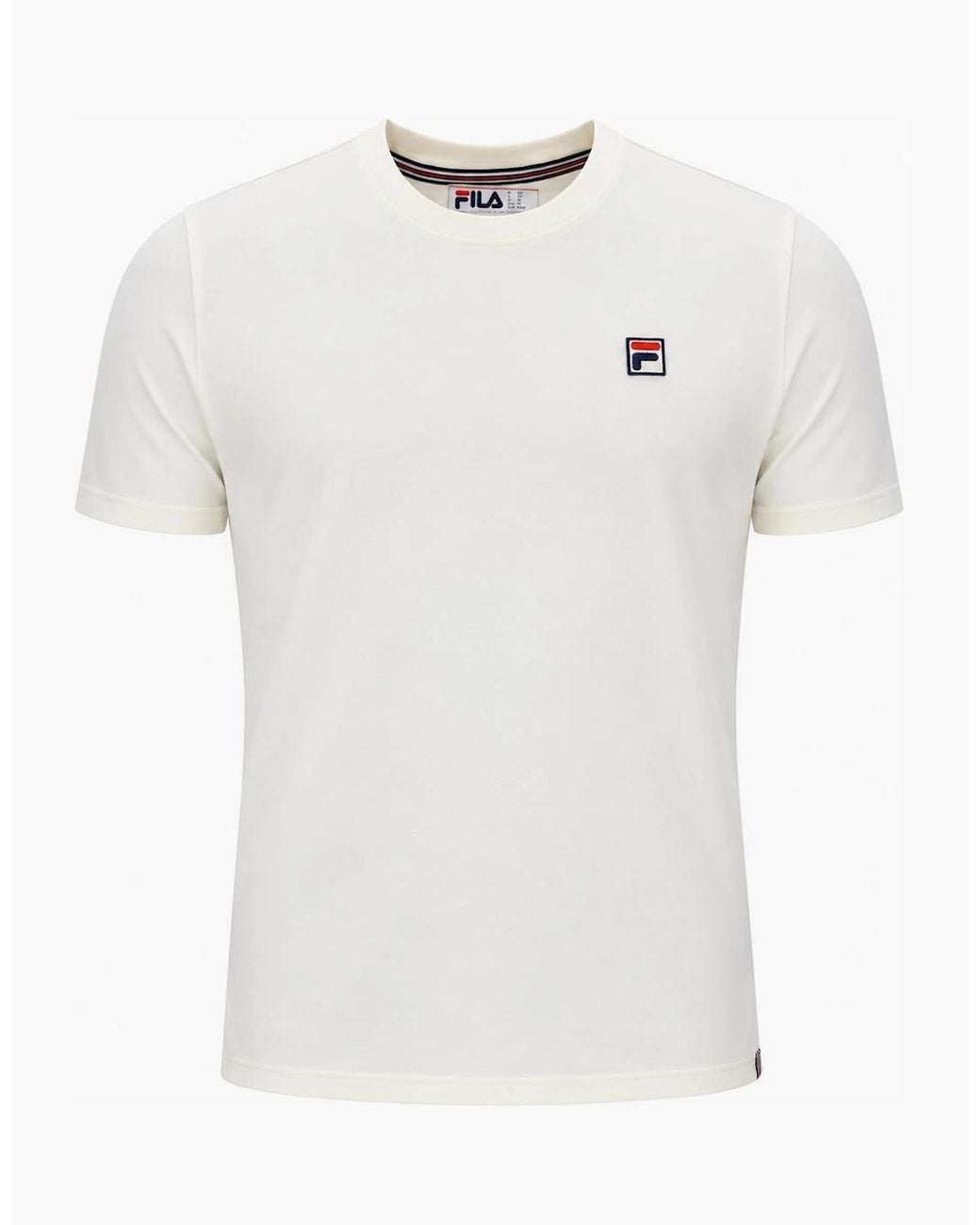 Fila White Sunny Essential T-Shirt Gardenia for men