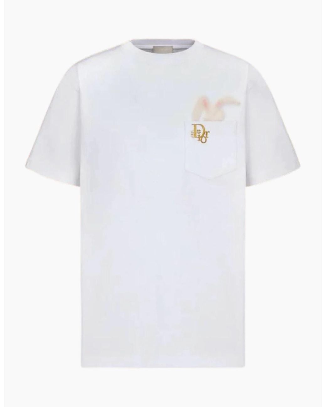 Dior White X Erl Bunny Pocket Tee